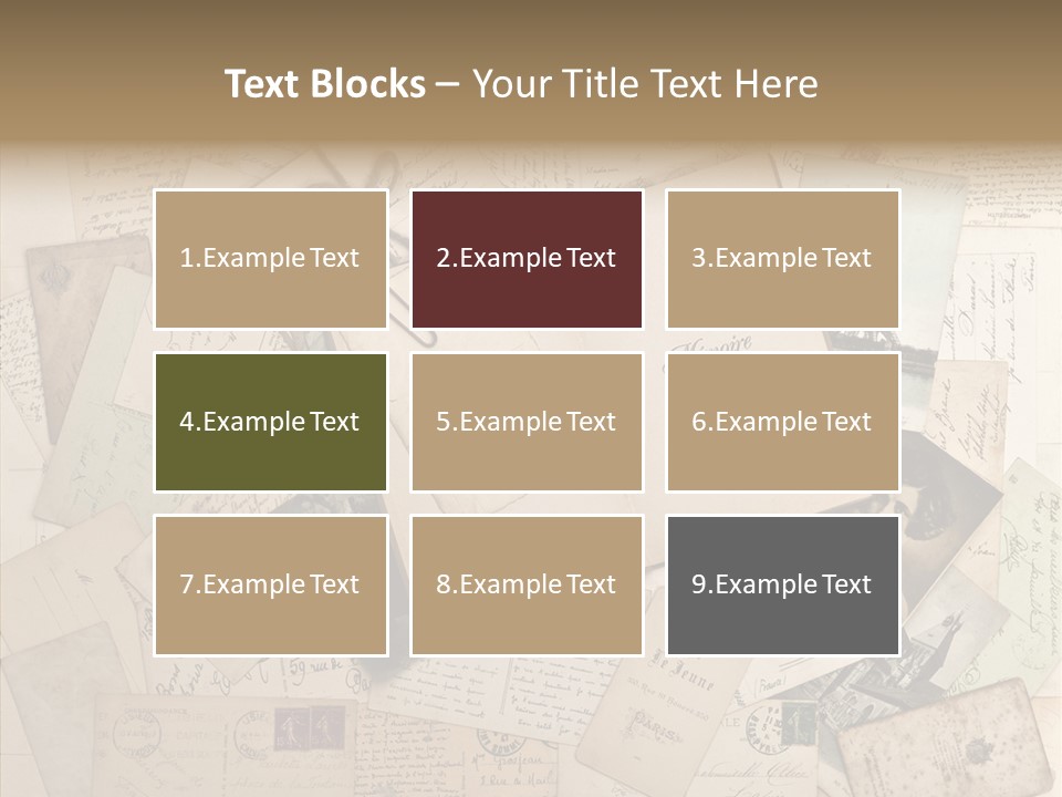 Shabby Paris Paper PowerPoint Template