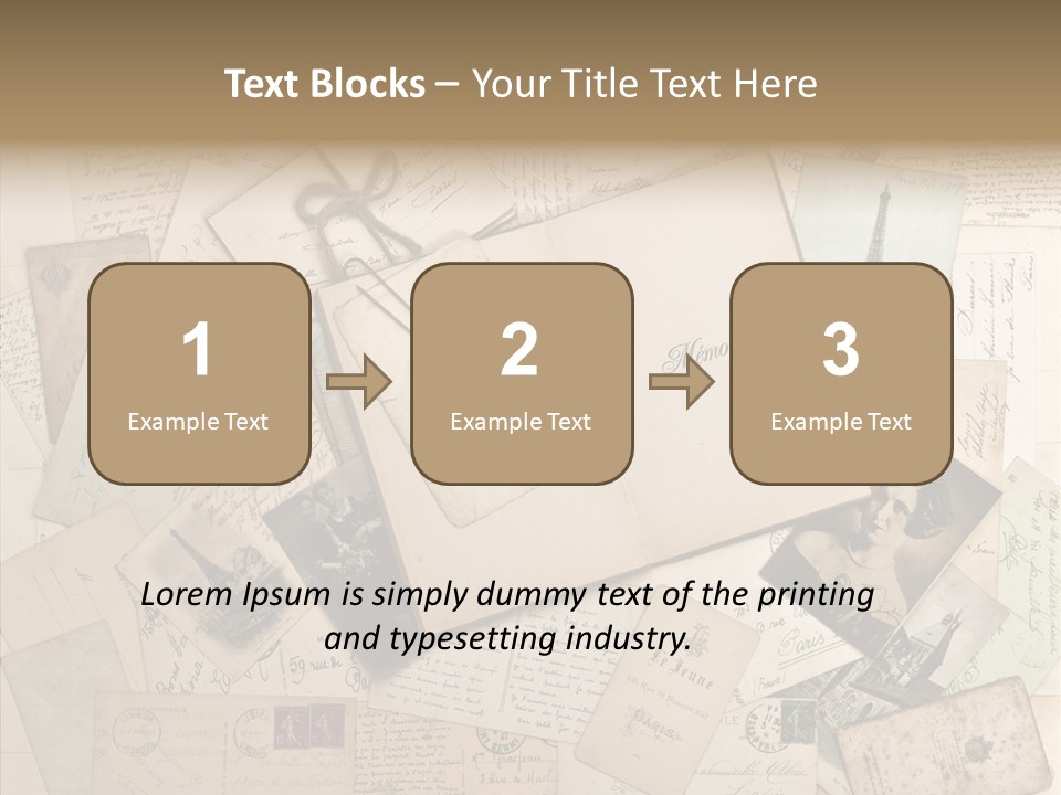 Shabby Paris Paper PowerPoint Template