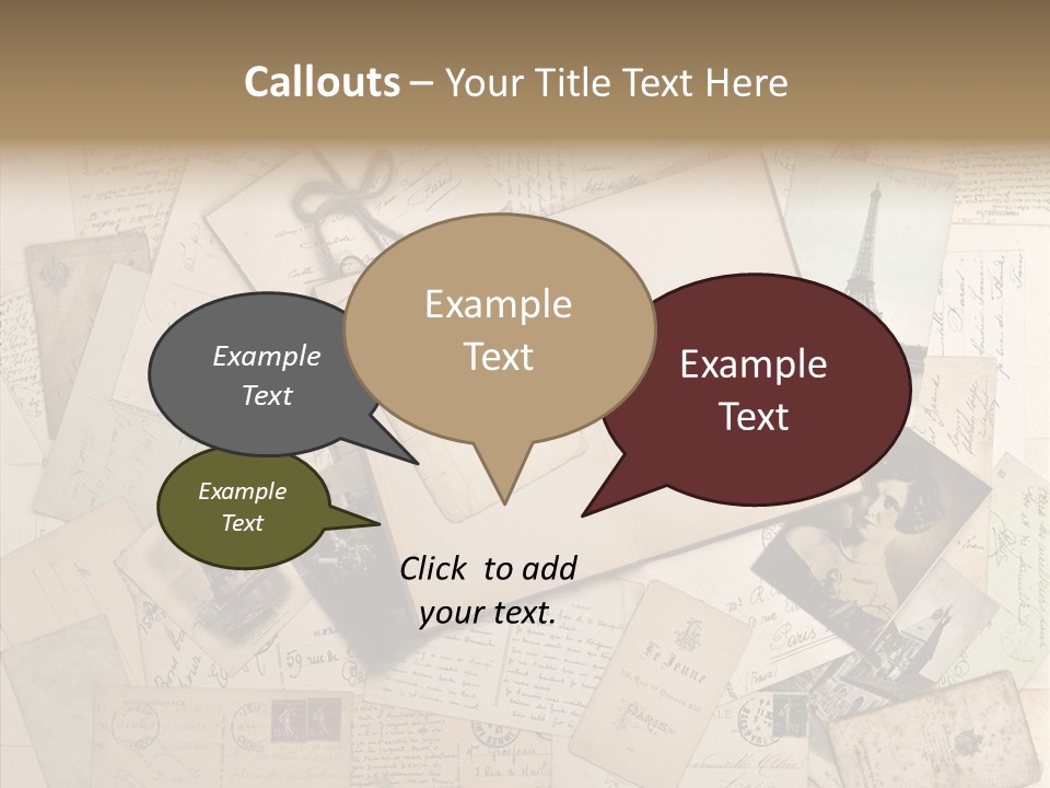 Shabby Paris Paper PowerPoint Template