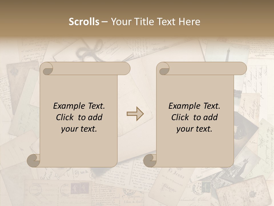 Shabby Paris Paper PowerPoint Template