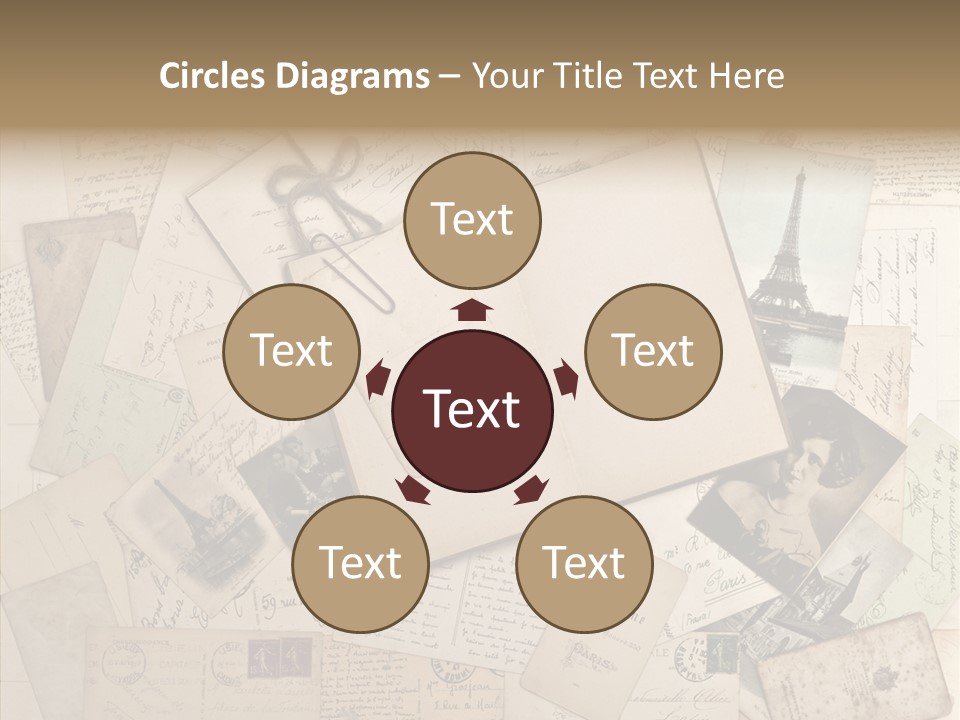 Shabby Paris Paper PowerPoint Template