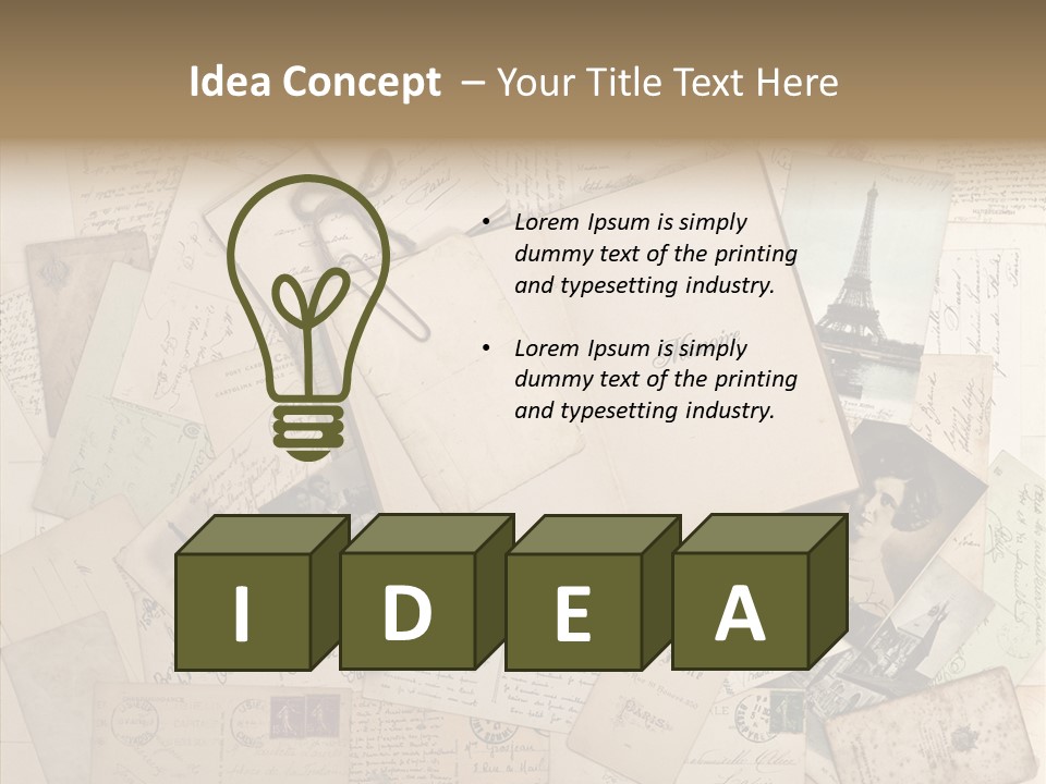 Shabby Paris Paper PowerPoint Template