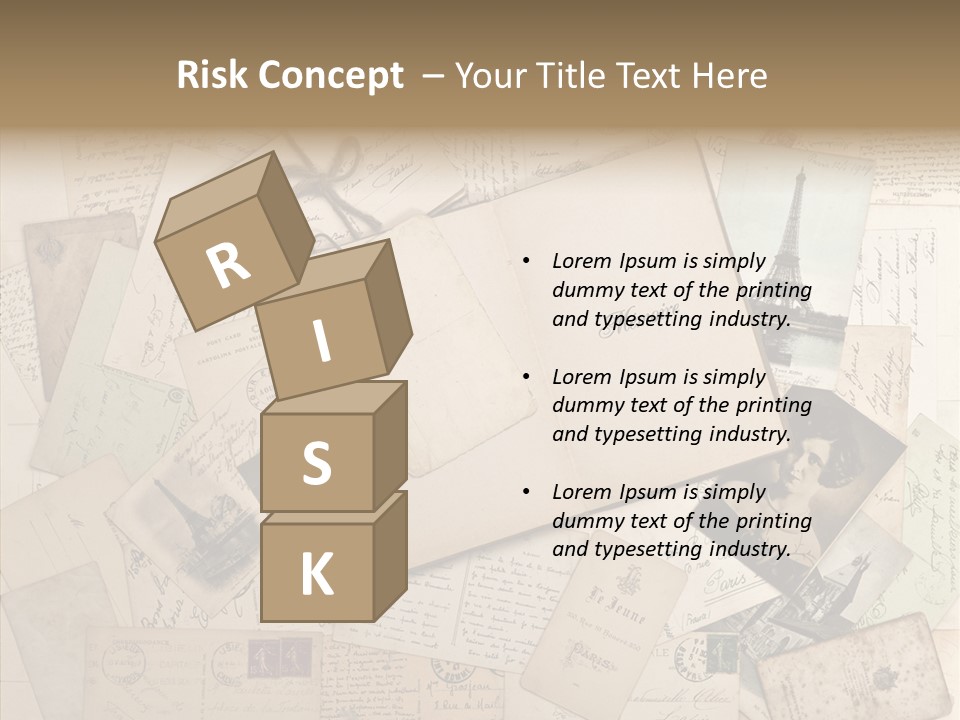 Shabby Paris Paper PowerPoint Template