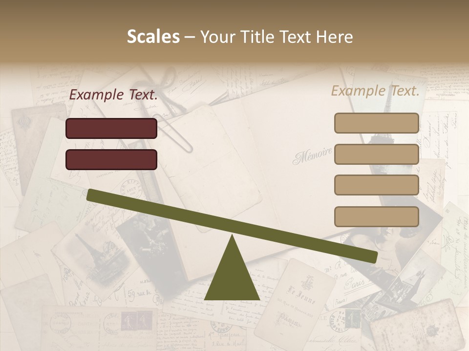 Shabby Paris Paper PowerPoint Template