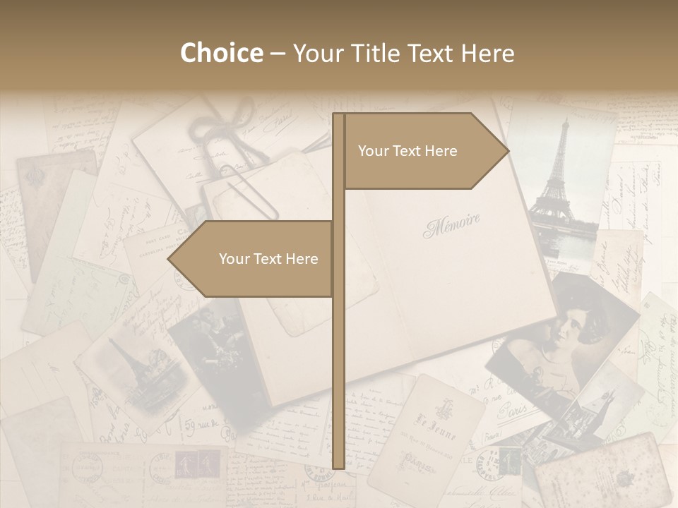 Shabby Paris Paper PowerPoint Template