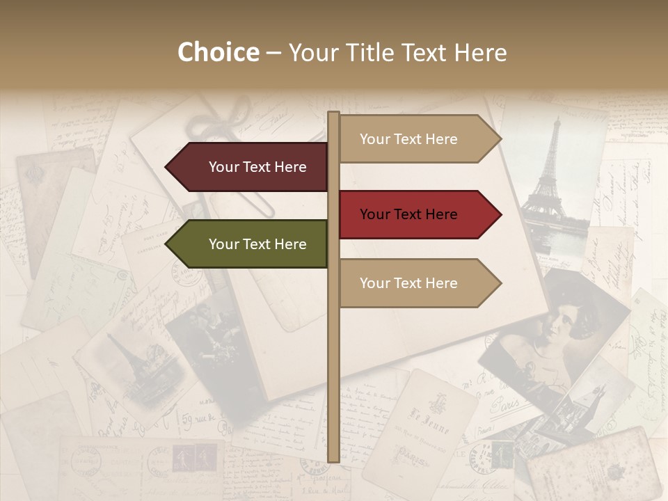 Shabby Paris Paper PowerPoint Template