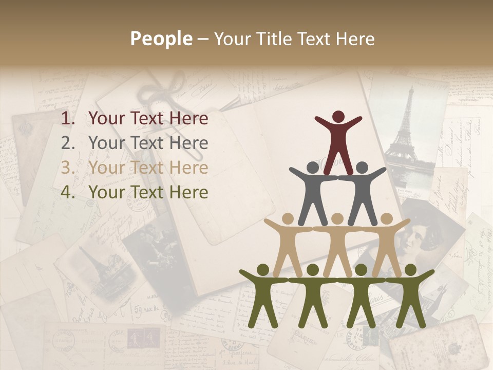 Shabby Paris Paper PowerPoint Template