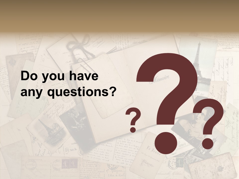 Shabby Paris Paper PowerPoint Template