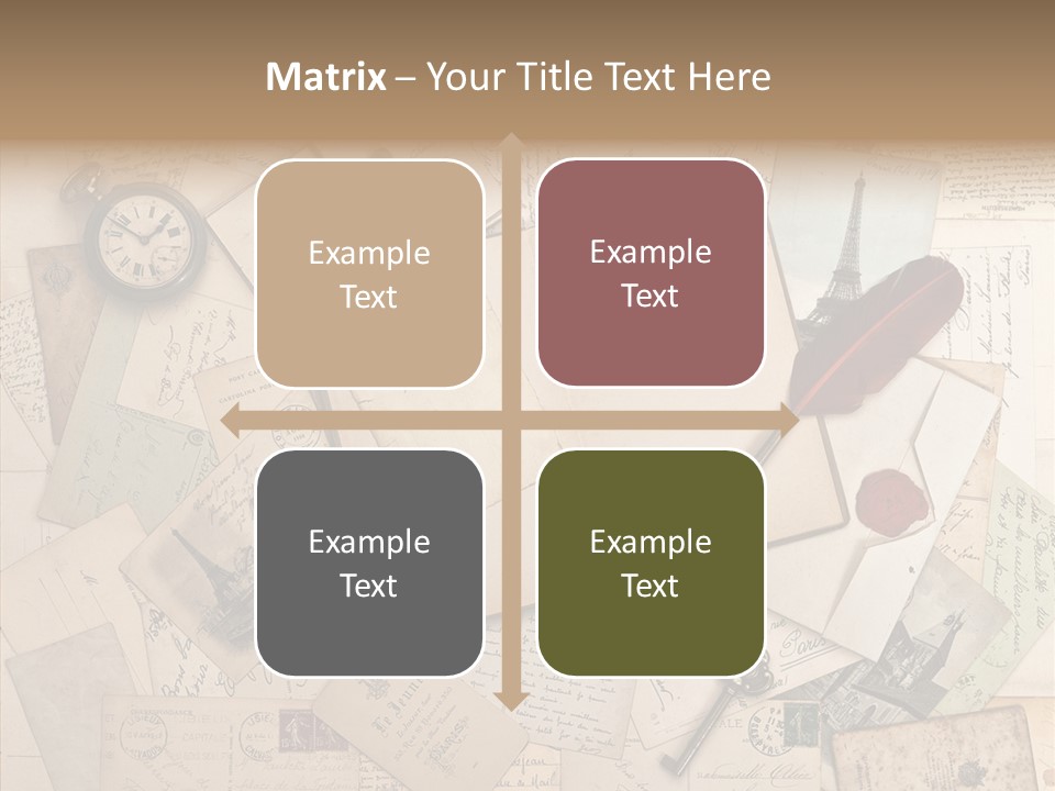 Blank Handwriting France PowerPoint Template