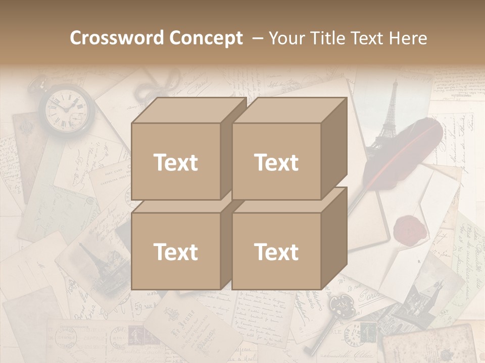 Blank Handwriting France PowerPoint Template