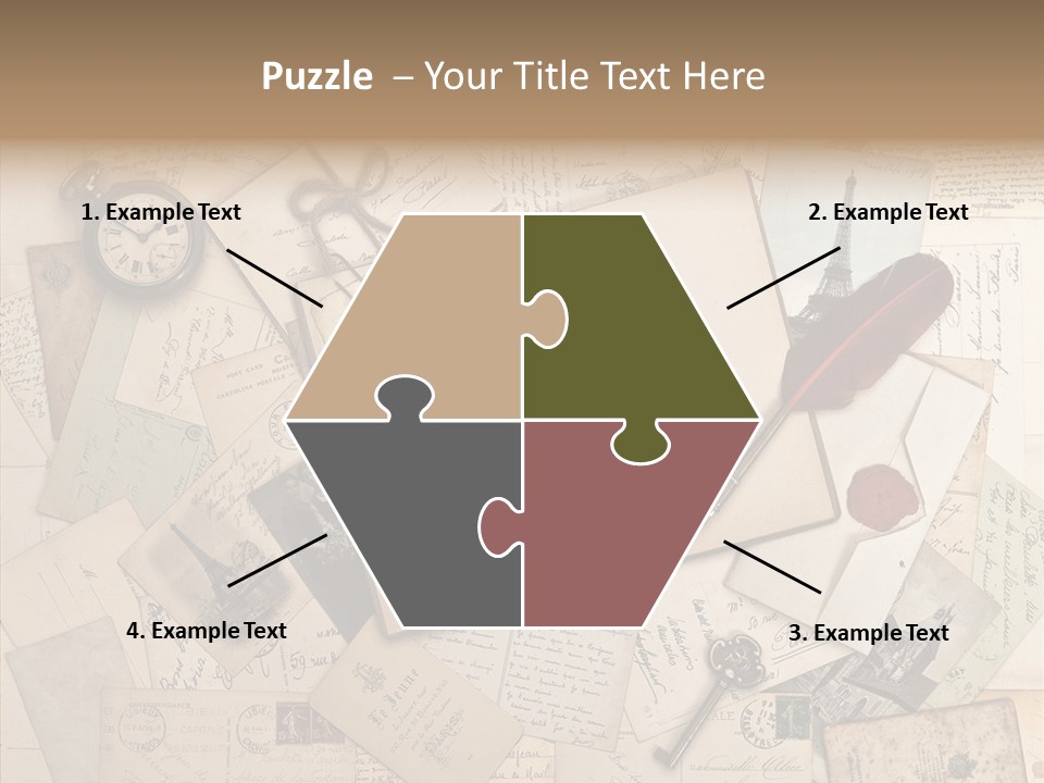 Blank Handwriting France PowerPoint Template