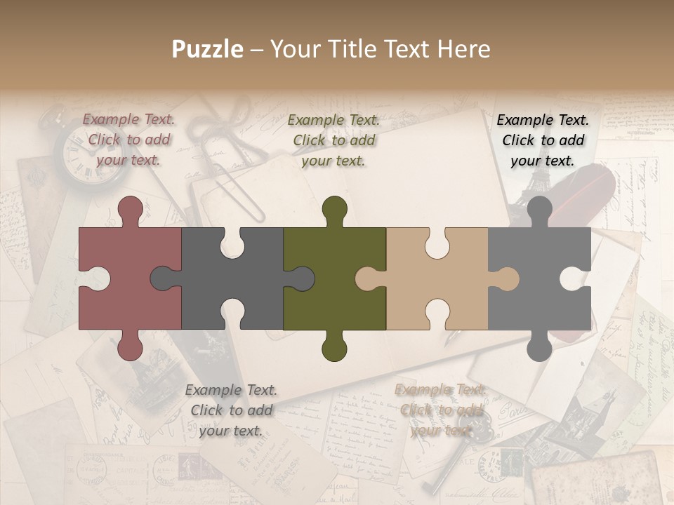 Blank Handwriting France PowerPoint Template