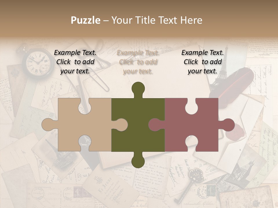 Blank Handwriting France PowerPoint Template