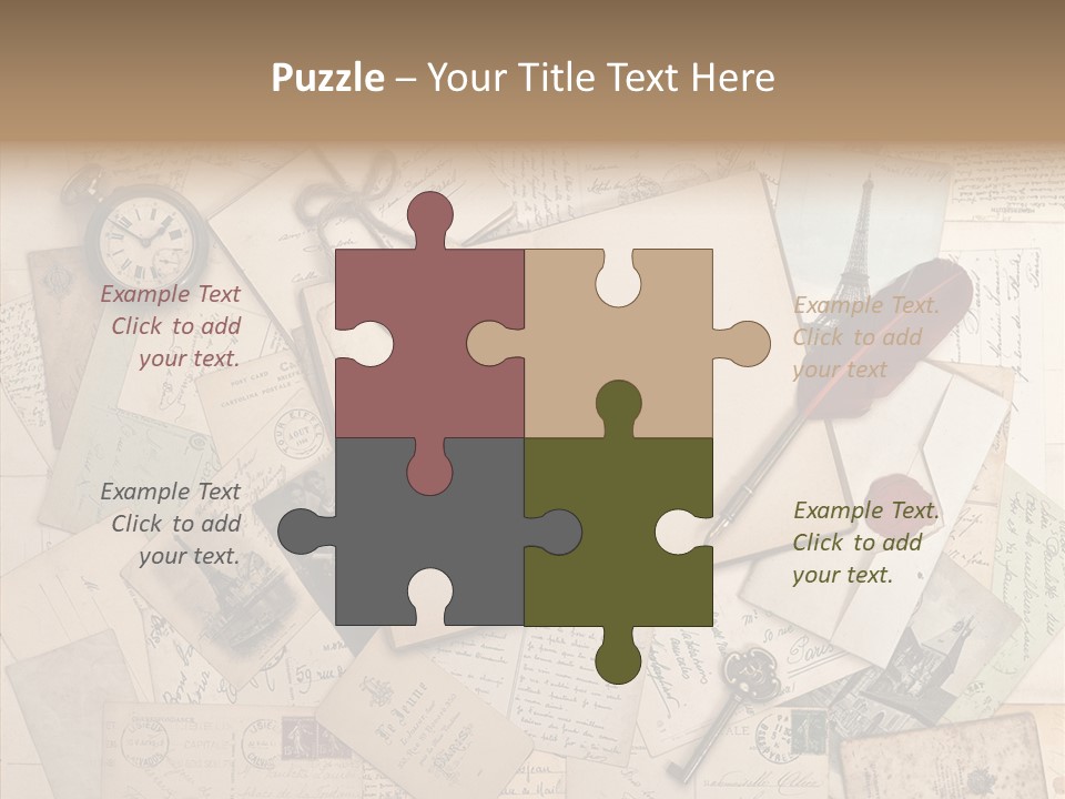 Blank Handwriting France PowerPoint Template