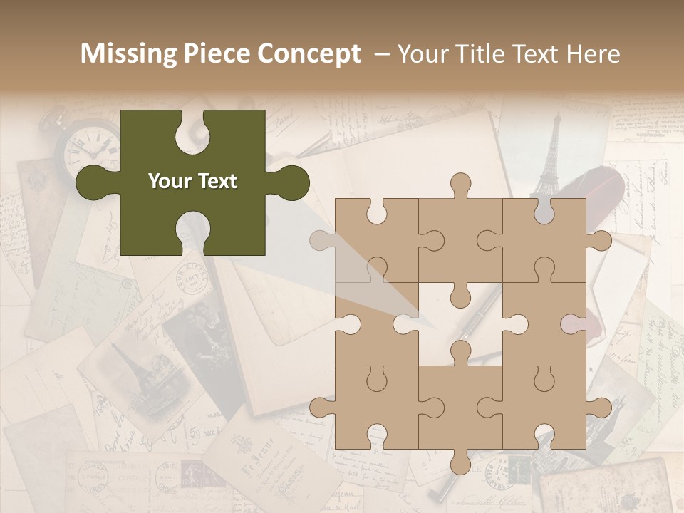 Blank Handwriting France PowerPoint Template