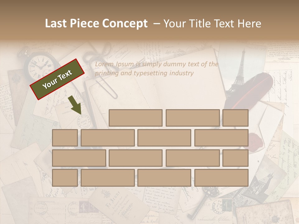 Blank Handwriting France PowerPoint Template