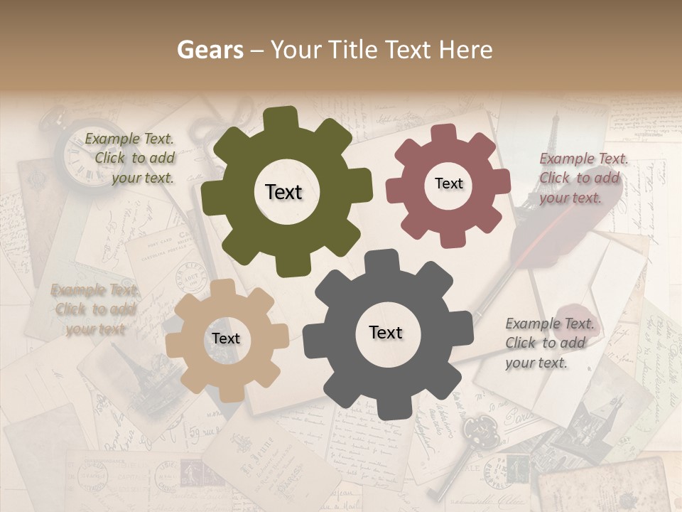 Blank Handwriting France PowerPoint Template