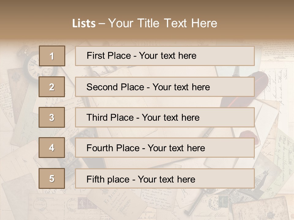 Blank Handwriting France PowerPoint Template