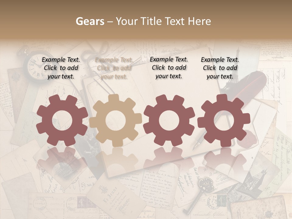 Blank Handwriting France PowerPoint Template