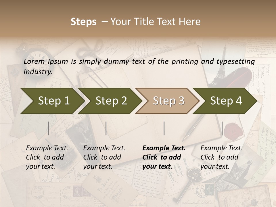 Blank Handwriting France PowerPoint Template
