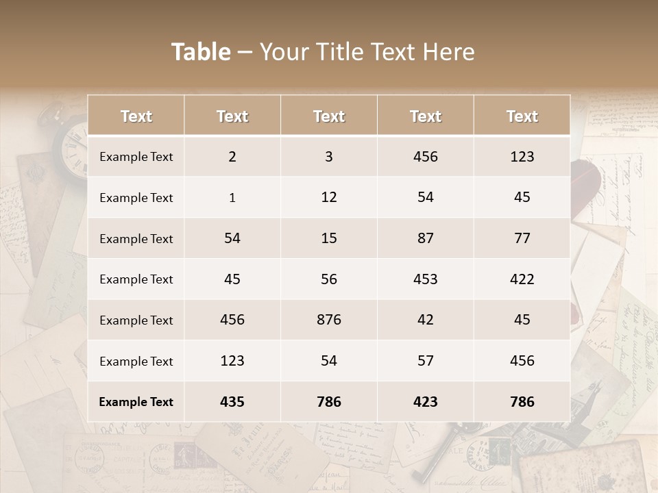 Blank Handwriting France PowerPoint Template