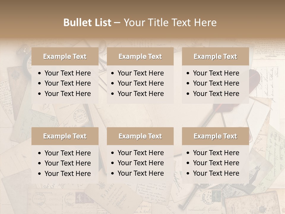 Blank Handwriting France PowerPoint Template