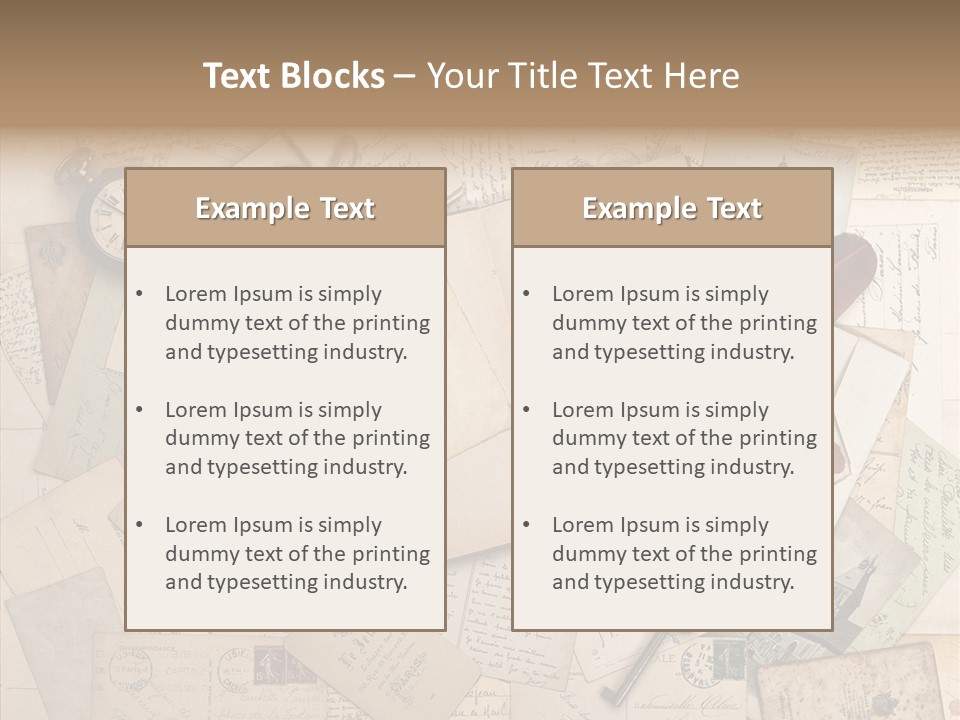 Blank Handwriting France PowerPoint Template