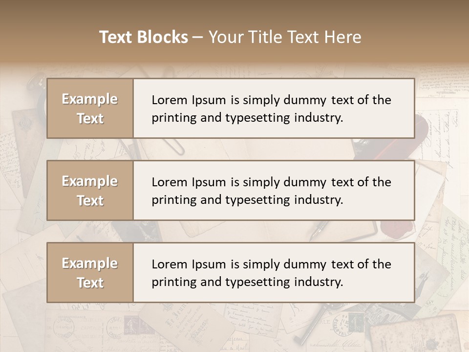Blank Handwriting France PowerPoint Template