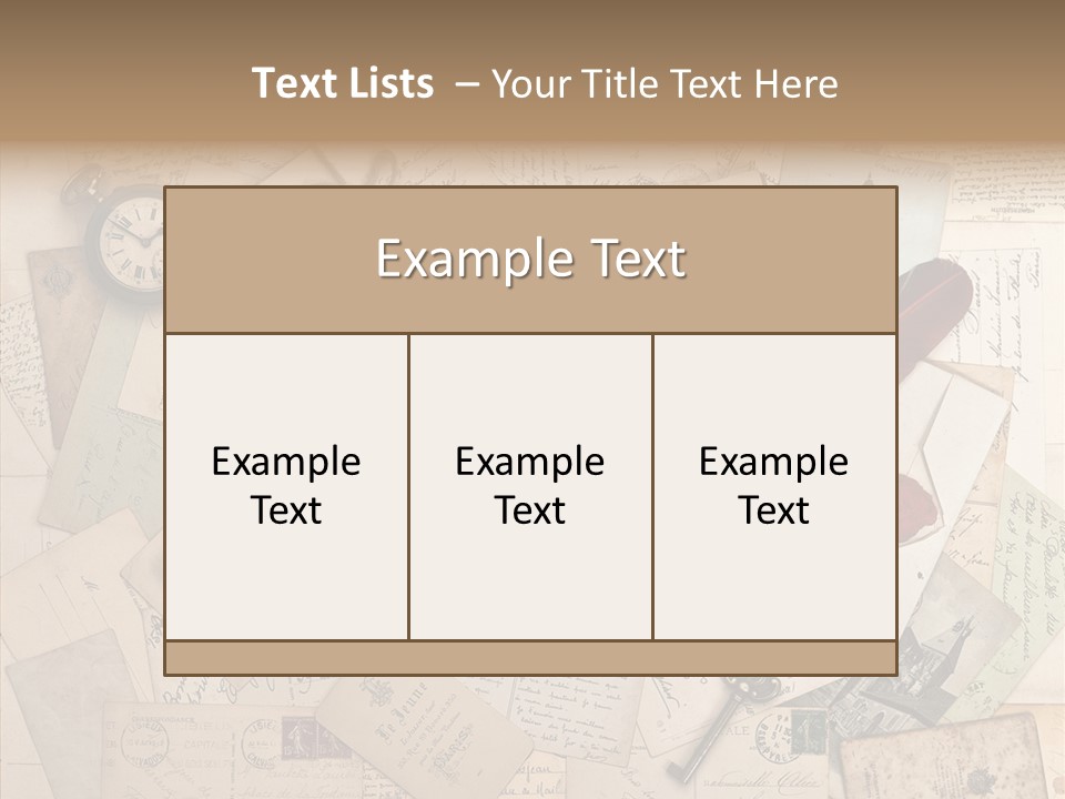 Blank Handwriting France PowerPoint Template