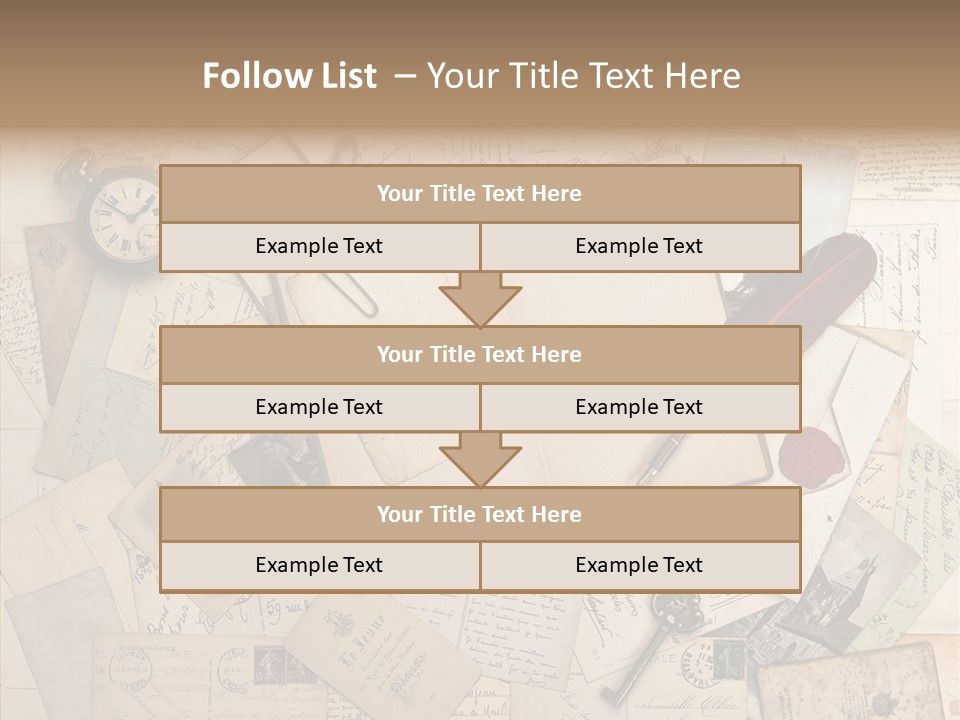Blank Handwriting France PowerPoint Template