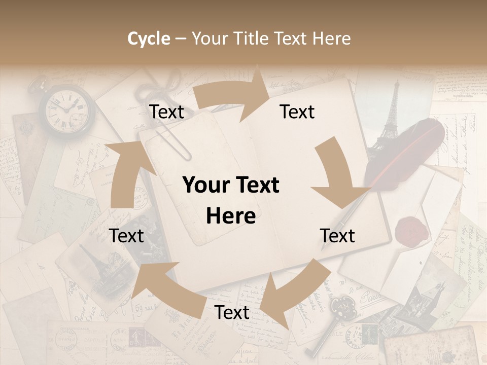 Blank Handwriting France PowerPoint Template