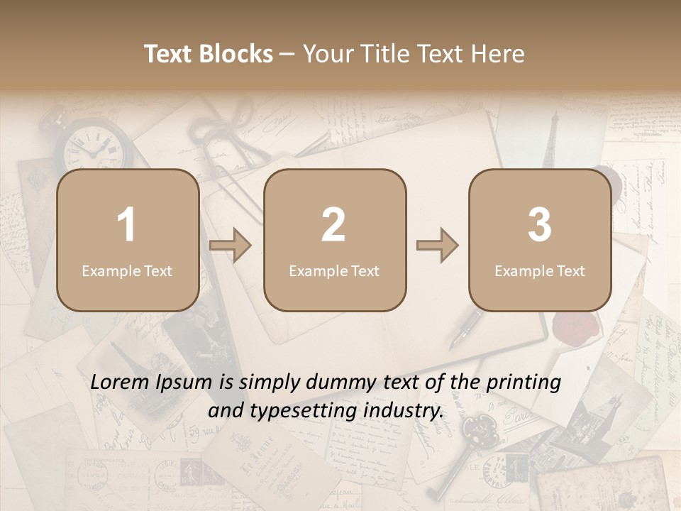 Blank Handwriting France PowerPoint Template