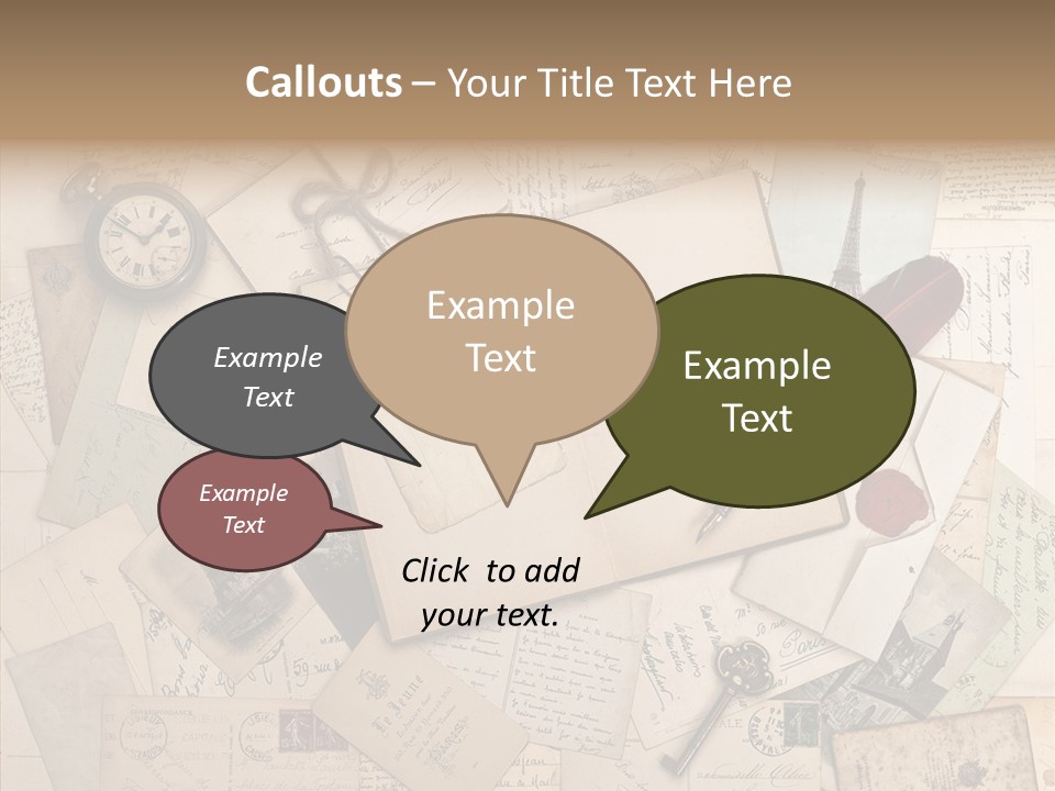 Blank Handwriting France PowerPoint Template
