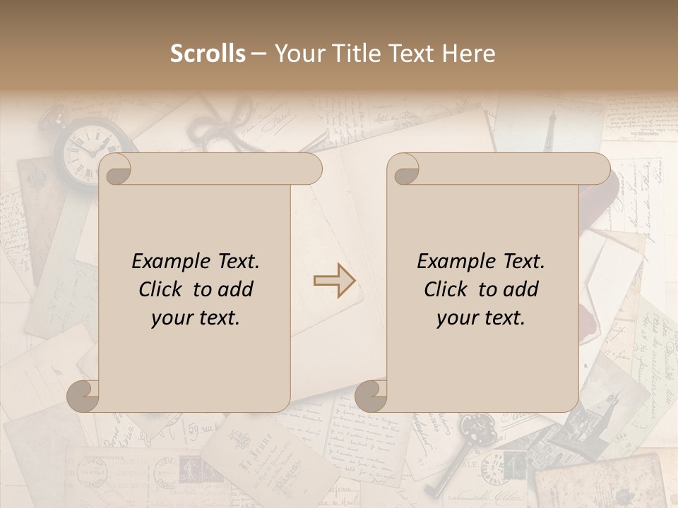 Blank Handwriting France PowerPoint Template