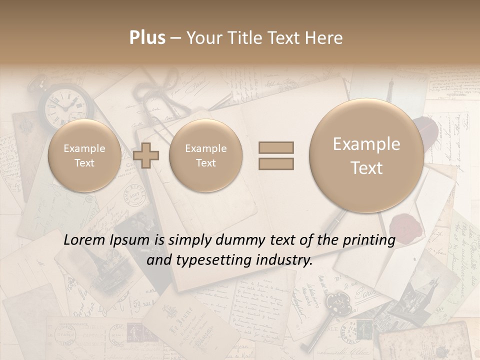 Blank Handwriting France PowerPoint Template