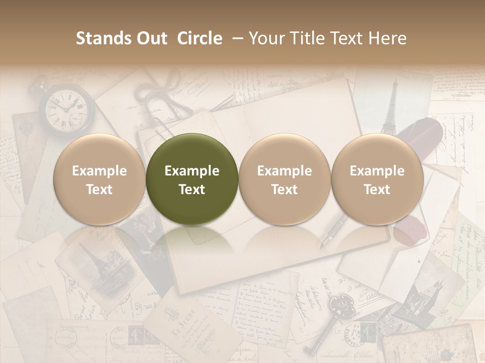 Blank Handwriting France PowerPoint Template