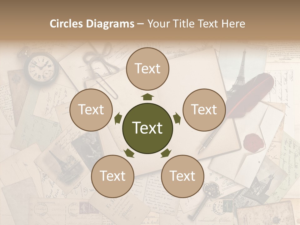 Blank Handwriting France PowerPoint Template