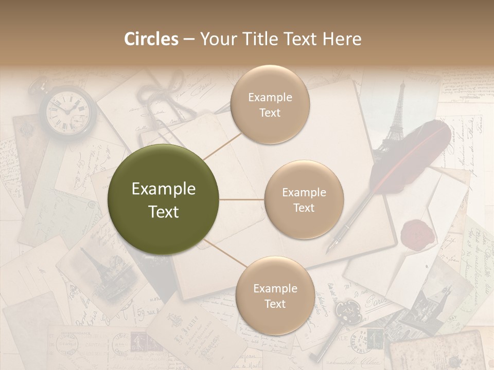 Blank Handwriting France PowerPoint Template