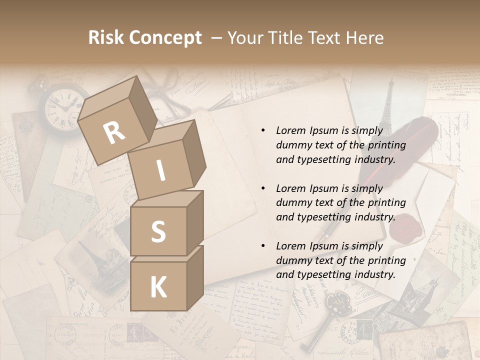 Blank Handwriting France PowerPoint Template