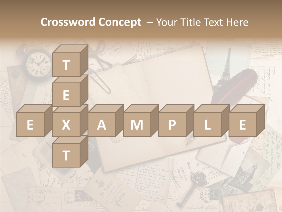 Blank Handwriting France PowerPoint Template