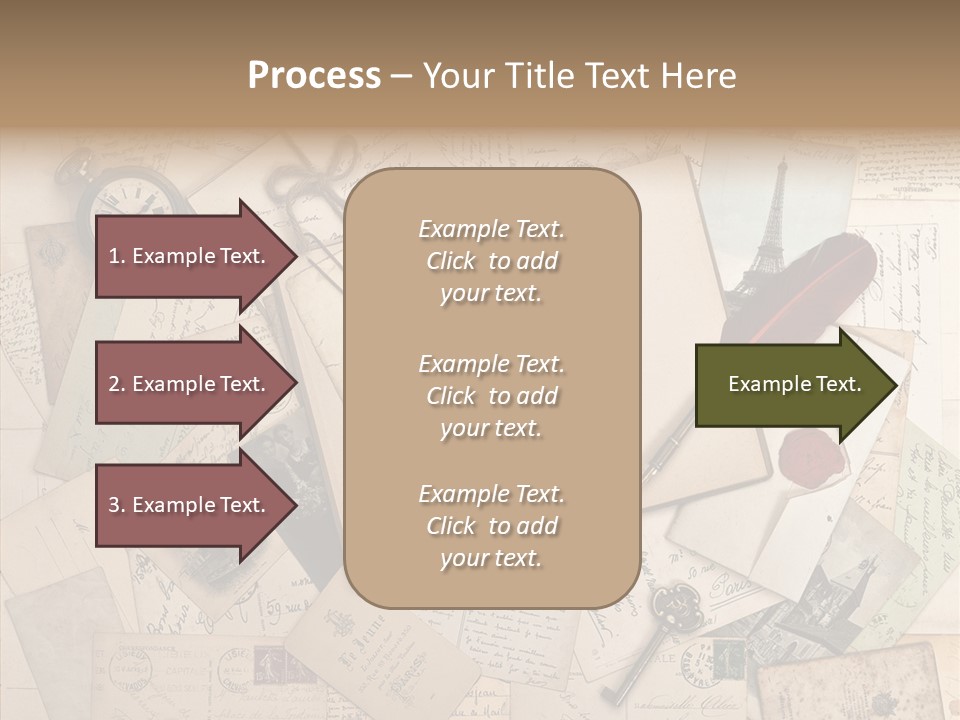 Blank Handwriting France PowerPoint Template