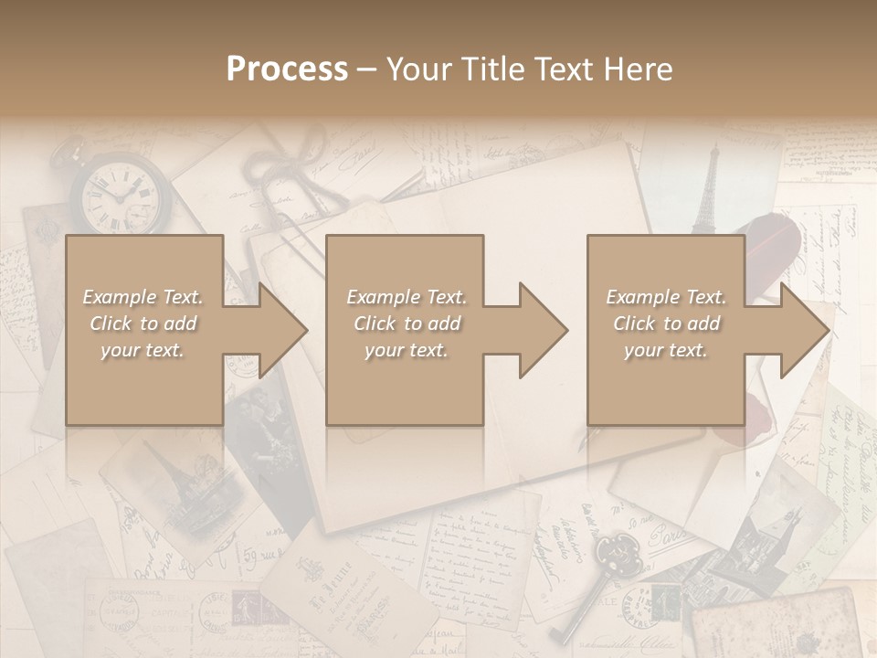 Blank Handwriting France PowerPoint Template