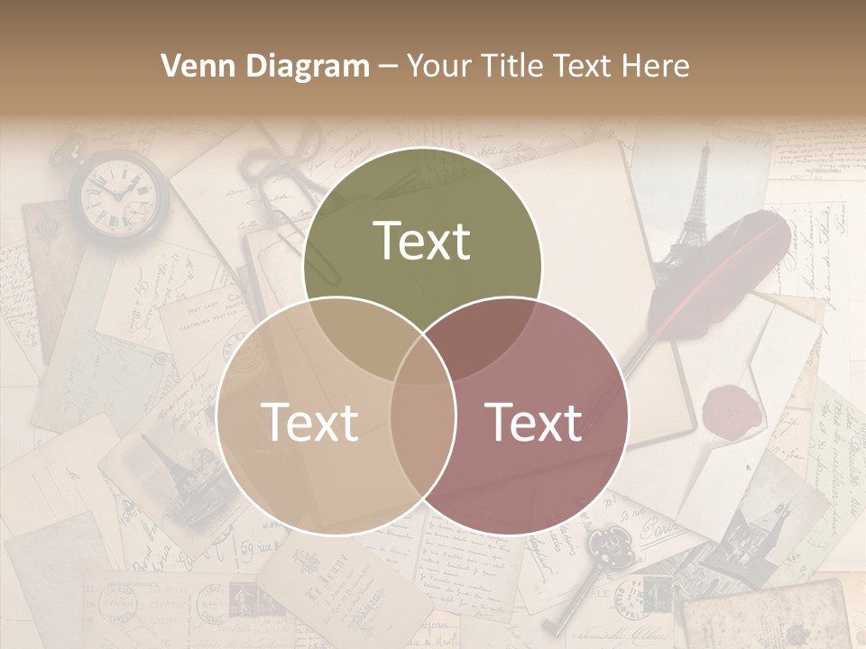 Blank Handwriting France PowerPoint Template