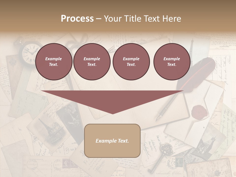 Blank Handwriting France PowerPoint Template