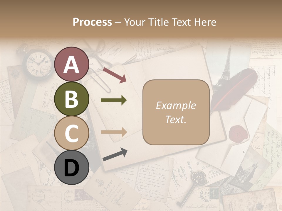 Blank Handwriting France PowerPoint Template