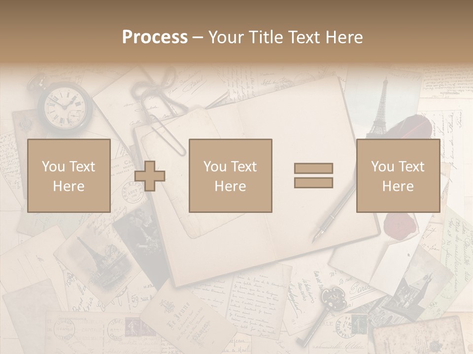 Blank Handwriting France PowerPoint Template