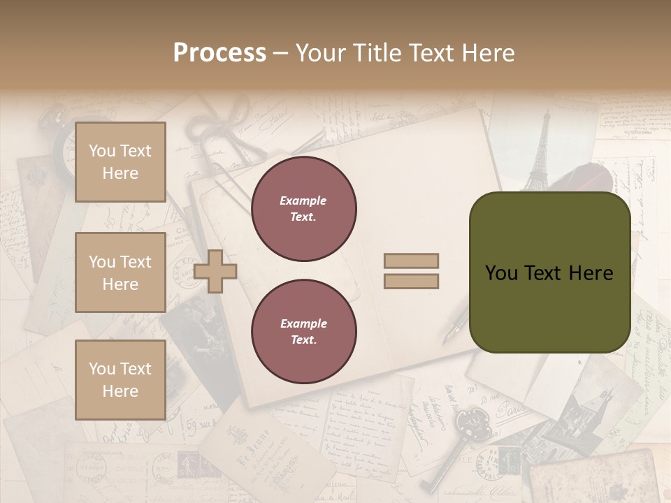 Blank Handwriting France PowerPoint Template