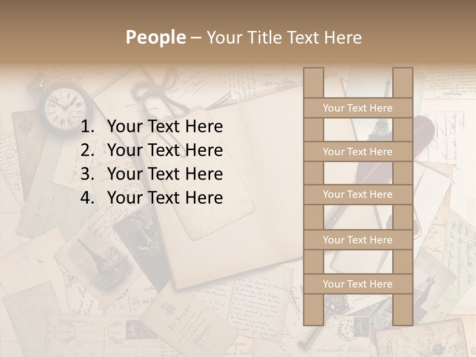 Blank Handwriting France PowerPoint Template