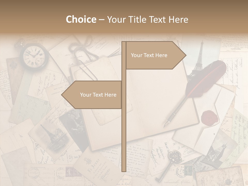 Blank Handwriting France PowerPoint Template