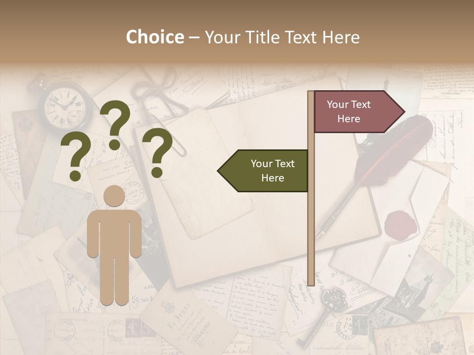 Blank Handwriting France PowerPoint Template